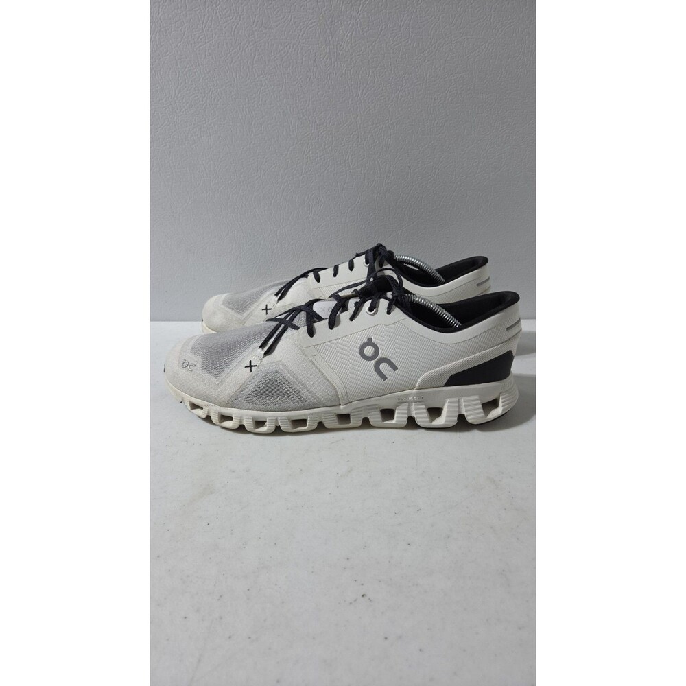 On Cloud X 3 Mens Size 11.5 White Black Athletic Running Walking Shoes Sneakers